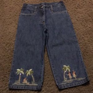 Vintage Gymboree Aloha Wahine jean capris Size 8